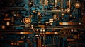 Electronic circuit boards motherboard technology abstract background