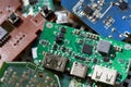 electronic circuit boards waste Royalty Free Stock Photo