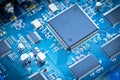 electronic circuit chip on pcb board Royalty Free Stock Photo