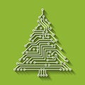 Electronic Circuit Christmas Tree, Happy New Year