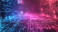 Electronic circuit futuristic background concept with digital structure