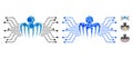 Electronic Circuit Spectre Composition Icon of Circle Dots