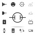 Electronic circuit symbol icon. Detailed set of web icons. Premium quality graphic design. One of the collection icons for website