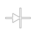 Electronic circuit symbol icon. Element of web for mobile concept and web apps icon. Outline, thin line icon for website design