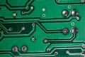 Electronic circuits in blue and green Royalty Free Stock Photo