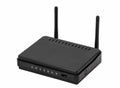 Electronic collection - black wireless internet network wi-fi router Royalty Free Stock Photo