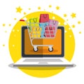 Electronic commerce set icons Royalty Free Stock Photo