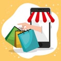 Electronic commerce set icons Royalty Free Stock Photo