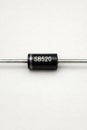 Electronic Component - Axial Lead Schottky Barrier Rectifier SB520 Close-up Royalty Free Stock Photo