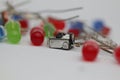 Electronic component. multicolor LED and IR receiver, Royalty Free Stock Photo