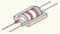 Electronic Component with Spool Circuitry, vector design Generative AI Royalty Free Stock Photo