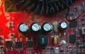 Electronic Components Inside Modern Red Circuit Board Royalty Free Stock Photo