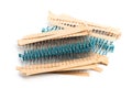 Electronic components: resistors on paper tape on white - Image Royalty Free Stock Photo