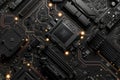 Electronic computer hardware technology. Circuit board. Digital chip background. Royalty Free Stock Photo