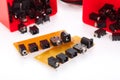 Electronic connector on printed circuit board Royalty Free Stock Photo