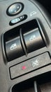 Electronic controls on a car door Royalty Free Stock Photo