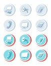 Electronic device icons in cartoon style Royalty Free Stock Photo