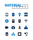 Electronic devices and accessories - flat design style icons set Royalty Free Stock Photo