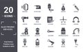 electronic.devices icon set. include creative elements as smartband, vaporizer, ceiling fan, leaf blower, battery, cold-pressed