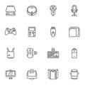 Electronic devices line icons set Royalty Free Stock Photo