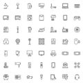 Electronic devices line icons set Royalty Free Stock Photo