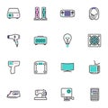 Electronic Devices line icons set Royalty Free Stock Photo