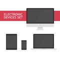 Electronic devices set Royalty Free Stock Photo