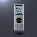 Electronic dictaphone for digital recoder Royalty Free Stock Photo