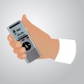 Electronic dictaphone for digital recoder Royalty Free Stock Photo