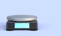 Electronic digital scales for products kitchen scales isolated on a light background. 3d illustration Royalty Free Stock Photo