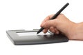 Electronic digital signature on pad