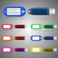 Electronic digital signature. USB flash drive. The information carrier. A set of six colors.