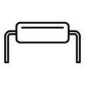Electronic diode icon outline vector. Electric component