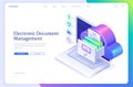 Electronic document management isometric landing