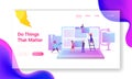 Electronic Document Management Website Landing Page. Digital Data File Computer Archive Storage, Business Characters