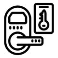 Electronic door handle using keycard access for security
