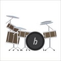 Electronic Drum System Vector Illustration.
