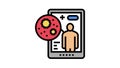electronic ehealth color icon animation