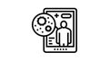 electronic ehealth line icon animation