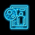 electronic ehealth neon glow icon illustration