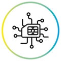 electronic embedded sim card icon, eSIM circuit card