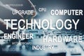 Electronic engineer. Maintenance computer cpu hardware Royalty Free Stock Photo