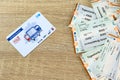 electronic eTicket Germany on table, travel passes for public transport, travel concept for country, in german, Smart City