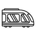 Electronic fast train icon outline vector. Metro transport