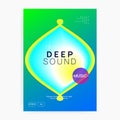 Electronic Flyer. Neon And Concert Design. Gradient Pattern For