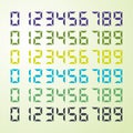 Electronic font, numbers on white background, isolated object Royalty Free Stock Photo