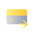 Electronic funds transfer flat gradient color ui icon