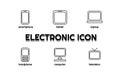 electronic and gadget icon. flat electronic design. flat gadget design. Royalty Free Stock Photo