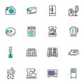 Electronic gadgets line icons set Royalty Free Stock Photo