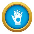 Electronic glove icon blue vector isolated Royalty Free Stock Photo